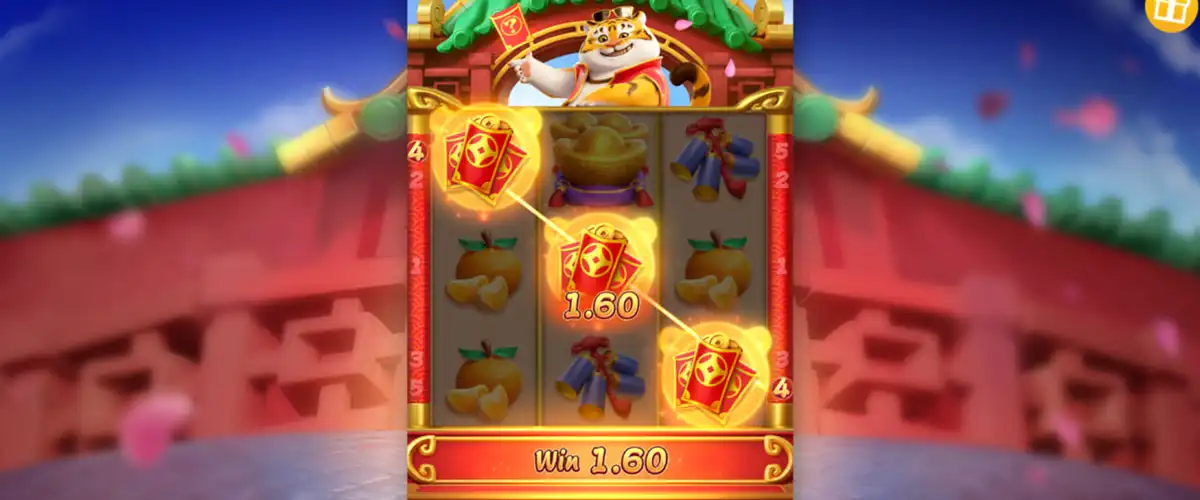 Full screen win with x10 multiplier in Fortune Tiger